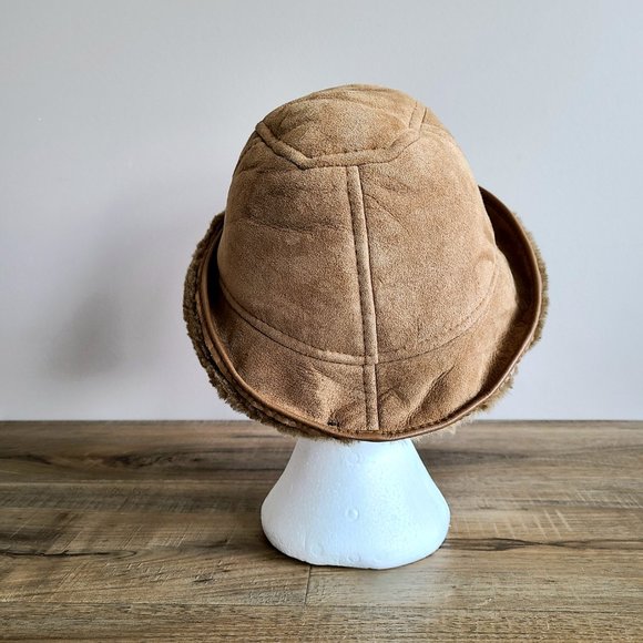 Homestead sheepskin products sheepskin real fur winter hat. - Picture 3 of 11